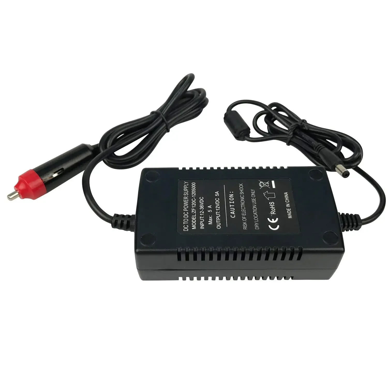 Cable adaptador de corriente Universal para encendedor de cigarrillos de DC12-36V, 12V CC, 5A, 2,1x5,5mm, para cámara de marcha atrás de visión trasera de vehículo RV