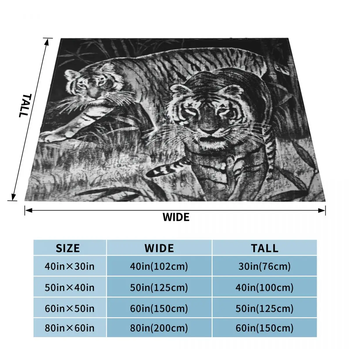 Cobija de Tigre Mexican Blanket Tiger Meme Throw Blanket Thin Blanket decorative blanket Travel Blanket