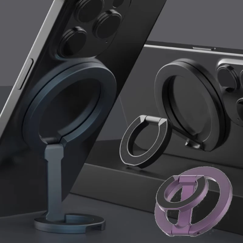 Двусторонний магнитный держатель для телефона для IPhone Samsung, складная подставка для Apple MagSafe, совместимые аксессуары для мобильных телефонов