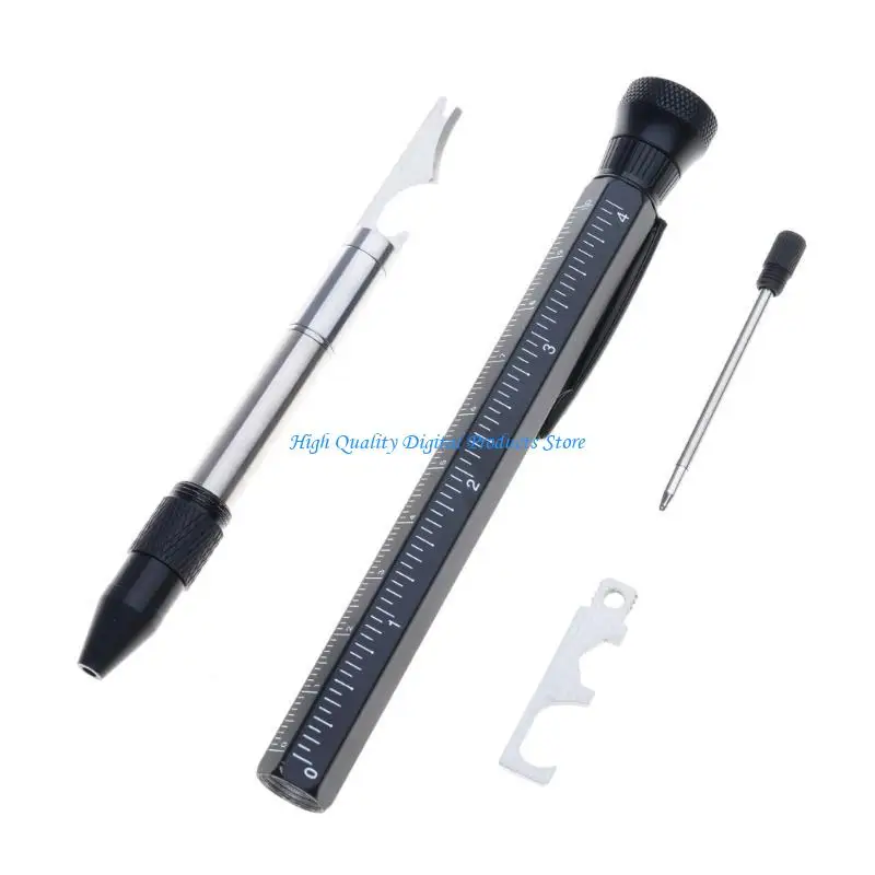 

U2JE 14 в 1 Мультитул Ручка Гаджеты с отвертками Линейка Открывалка для бутылок Ножницы Светодиодный индикатор