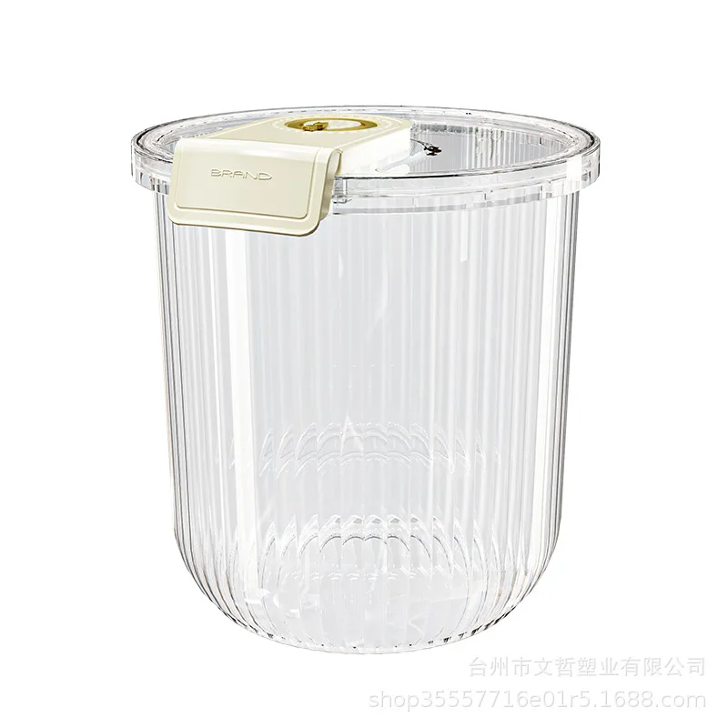 One-handed Flour Bin Flour Dispenser Multi-functional Rice Flour Food Storage Containers Easy One-handed Operation Good Sealing