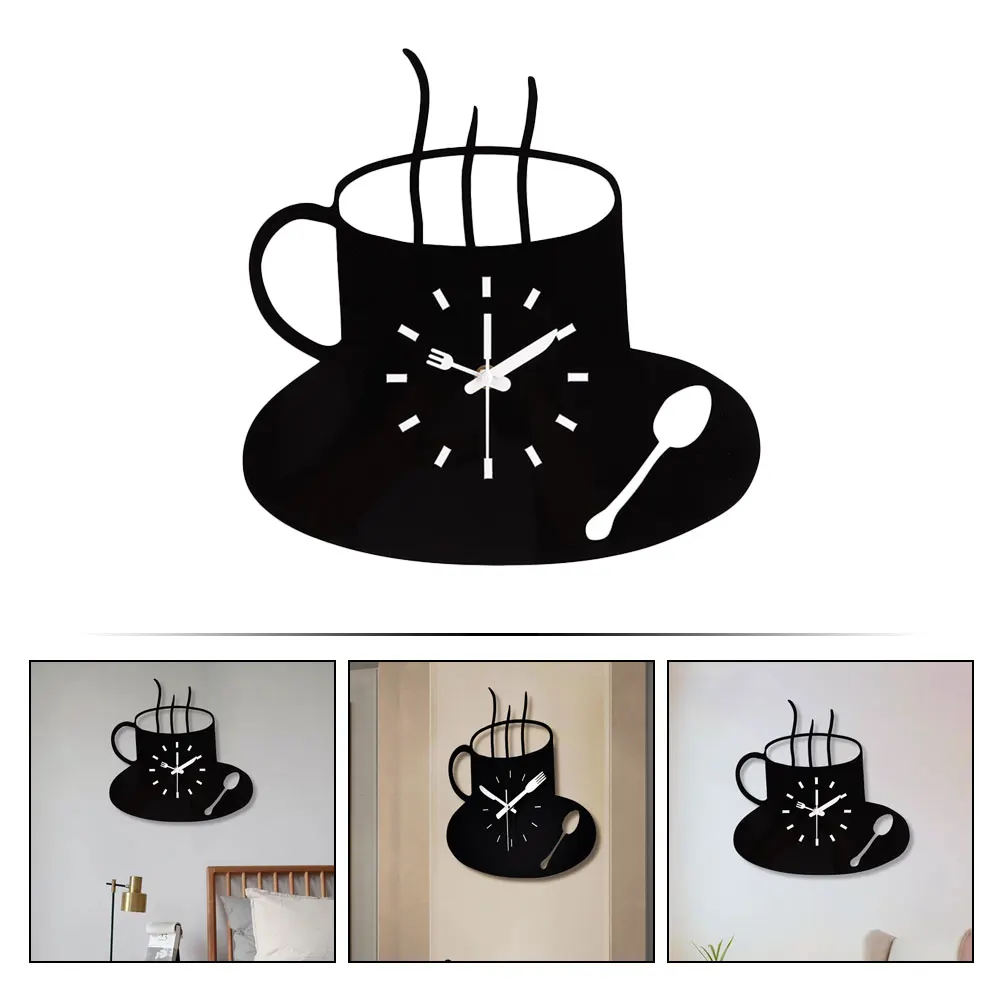 

Creative Wall Clock Black Acrylic Modern Silent Hanging Clock For Living Room Bedroom Home Decor Indoor Wall Timepiece