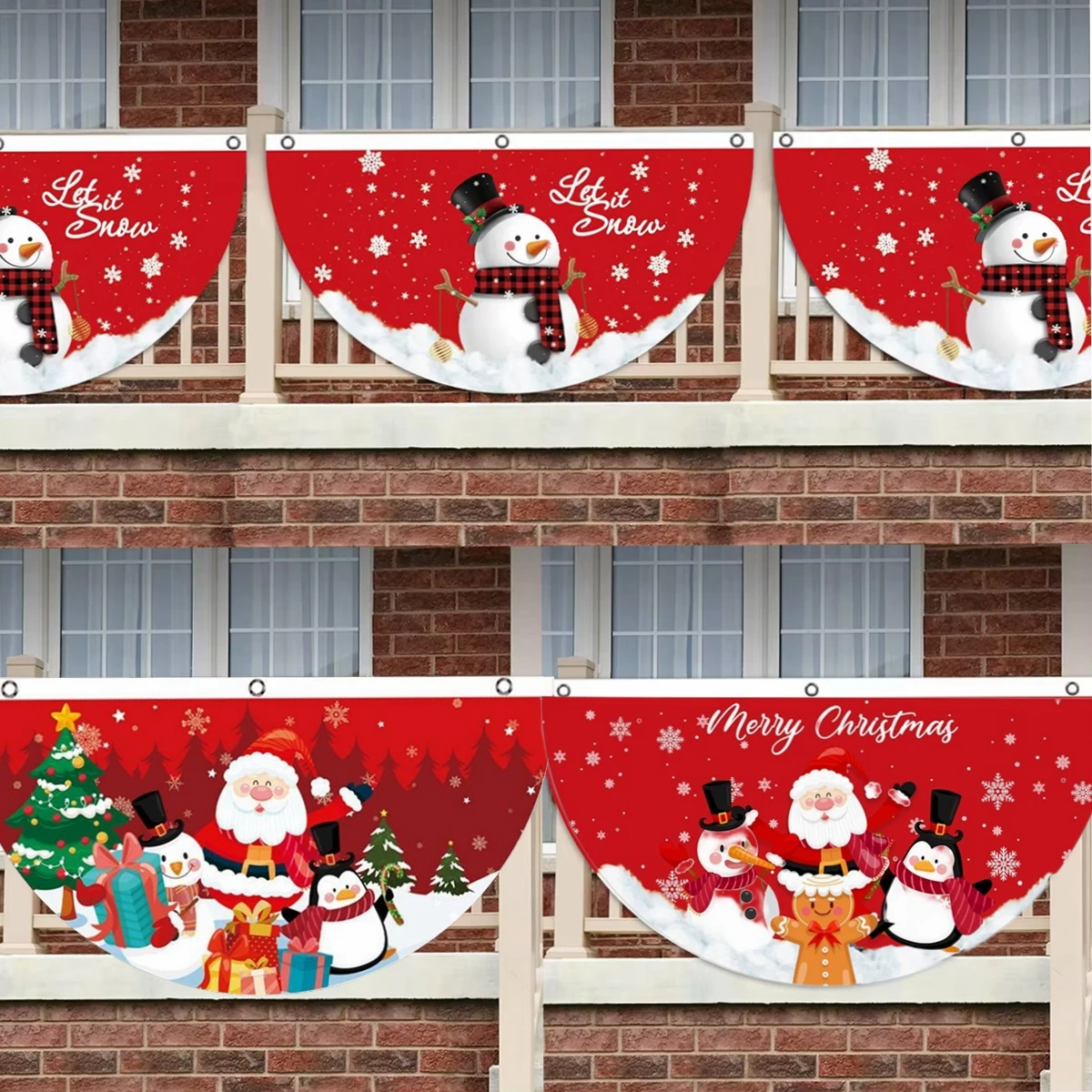 Weihnachtsfächerförmiges Flaggenbanner, Weihnachtsdekoration für Zuhause, 2024, Weihnachtsschmuck, Weihnachten, Navidad, Natal Noel, Geschenke, Neujahr 2025,