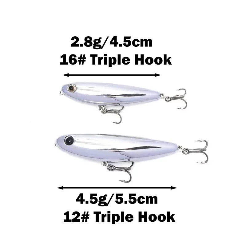 New 4.5g Mini Wobblers Pencil Floating Isca Artificial Fishing Lure Hard Bait Plastic Crankbait Sea Bass japan Pesca Walk dog image 4