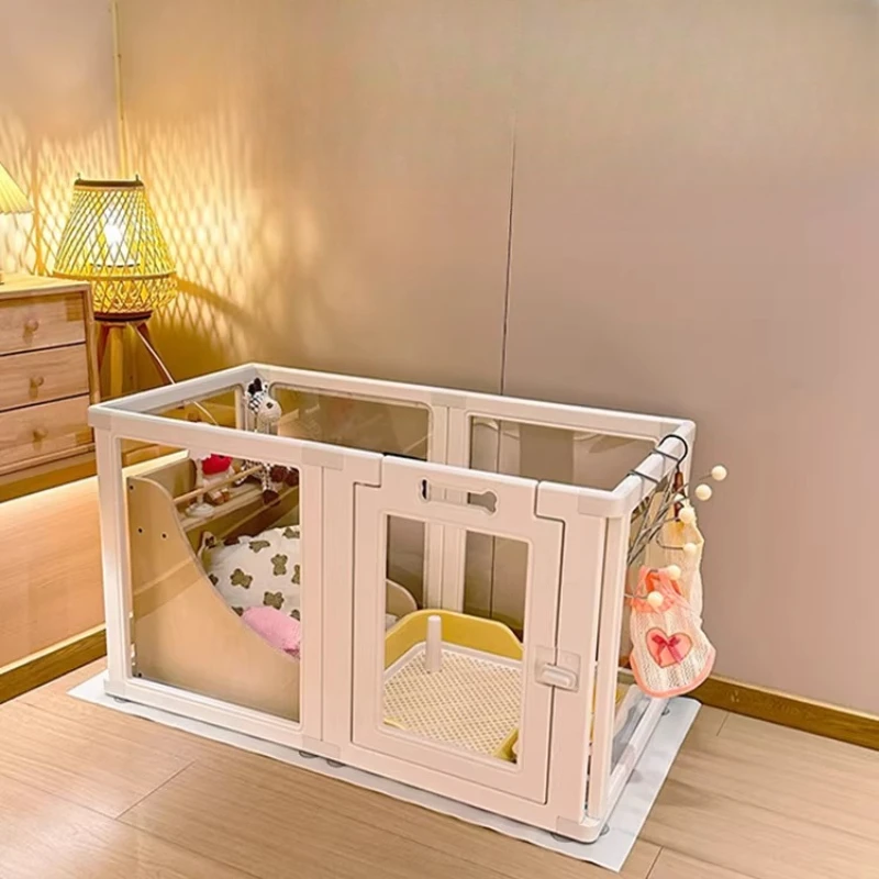 

Plastic Extendable Dog Fence Equipment Modular Acrylic Barrier Dog Fence Indoor Playpen Accessories Kojec Dla Psa Dog Supplies