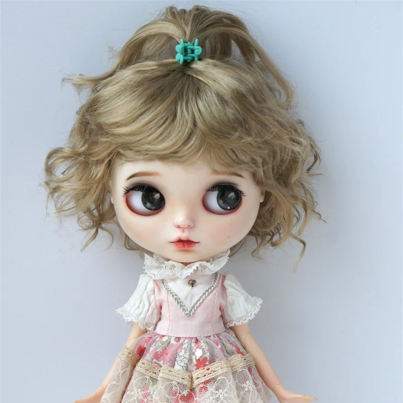 Full Sizes Doll Accessories  JD813  Half-tied Messy Curly Synthetic Mohair BJD Wigs