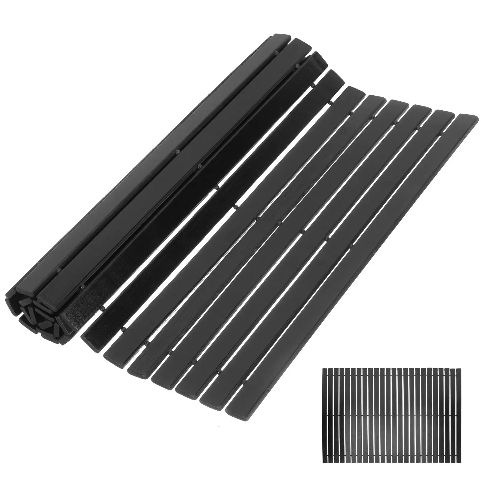 

Bath Mats Bathroom Non-Slip Shower Rugs Large Black Spa Thin Small Bamboo Material Anti-Slip Practical Gift Elegant Long Life No