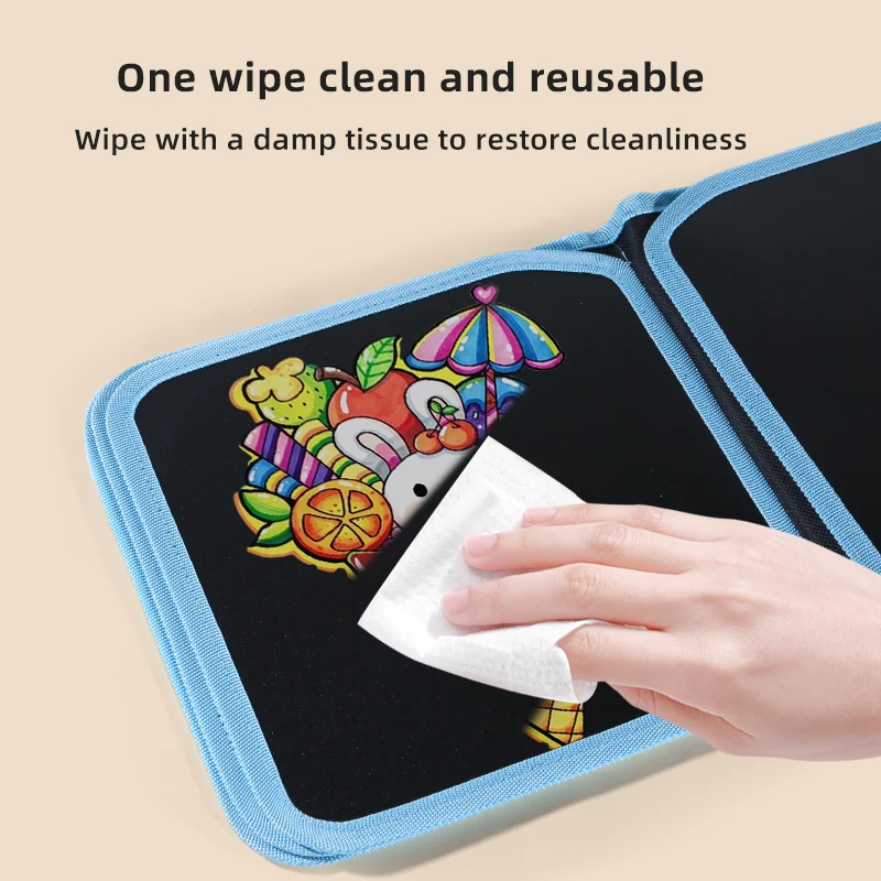 Schrijfbordboek voor kindertekeningen Herbruikbaar draagbaar gemakkelijk op te slaan tekenboek kinderspeelgoed (met 12 pennen)