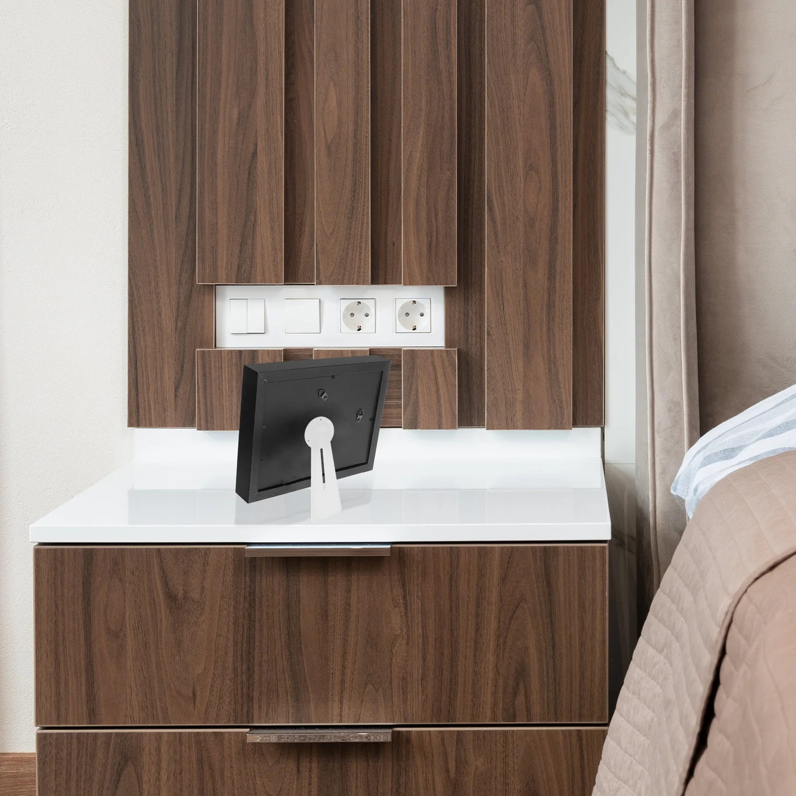 

10Pcs Adhesive Picture Frame Easel Back Trapezoid Stand Photo Frame Holders Albums Table Number Display Cardboard Easel Back