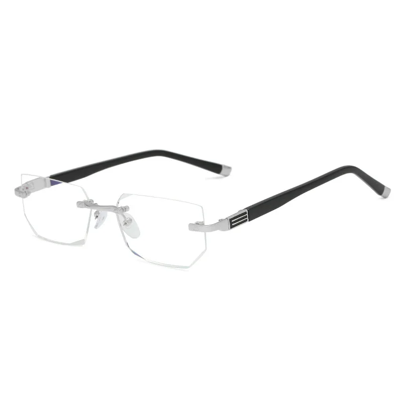 Diamant Snijden Leesbril Voor Mannen Vrouwen Randloze Frame Business Brillen Vintage Verziendheid Presbyopie Eyewear + 1.0 .. + 4.0