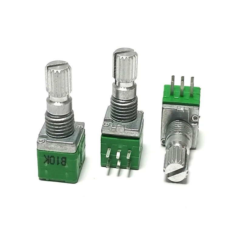 ALPHA 9mm Single Metal Shaft, Dual unit  Series potentiometer RD092F 6pins B10K B50K B100K B200K flower shaft 15mm