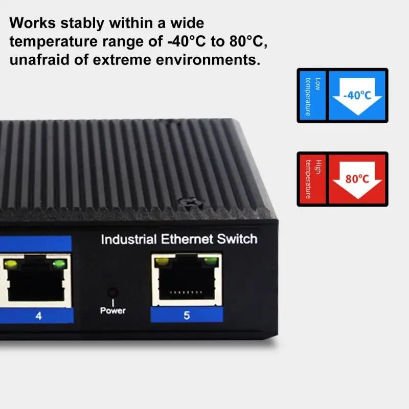 

Y1UB 5 Port Fast Ethernet Switcher With Industrial Protections And Din Mount For Secure Networking Expansion