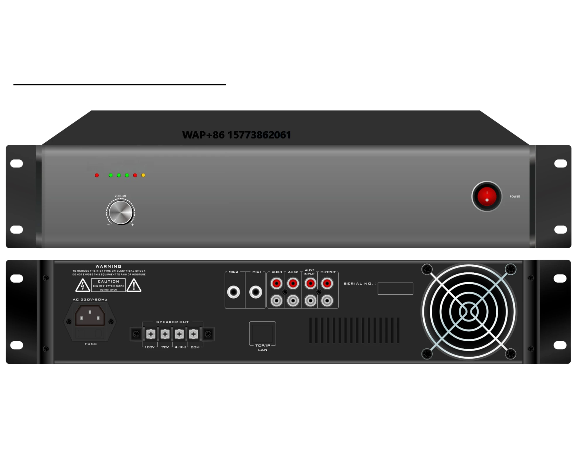 

RV-2000 2000W 4-16Ω 2U Rack Design Integrated Pure-post Power Amplifier with 5-channel Audio Input Power Amplifier