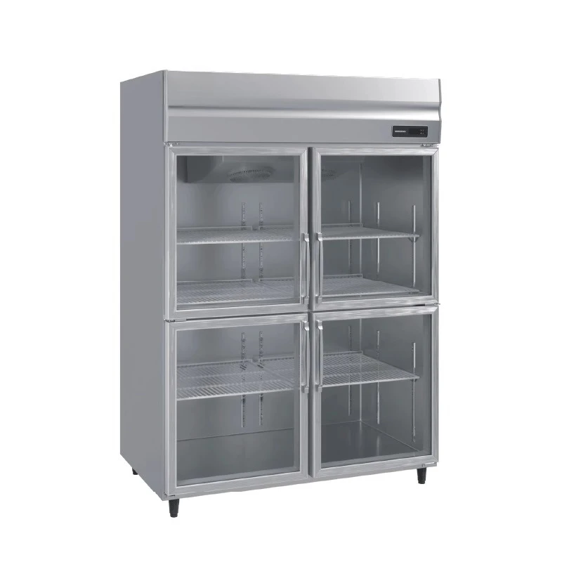 Large four-door silver star freezer 1.4 meters hotel kitchen commercial refrigeration freezer