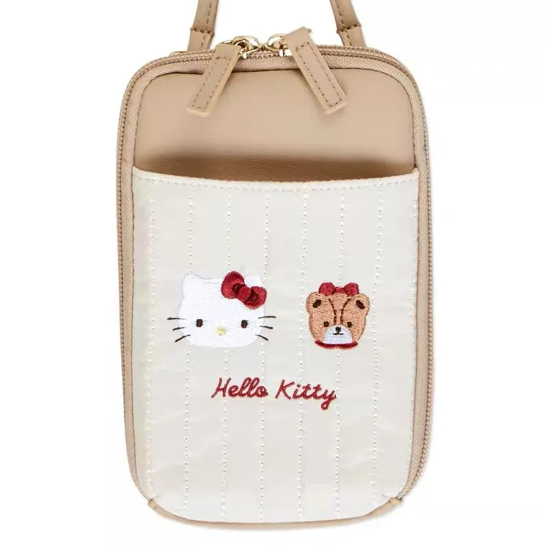 

Hot Japanese Embroidery Sanrio Messenger Bag Hellokitty Multifunctional Tissue Bag Portable Card Bag Mobile Phone Bag Girl Gift