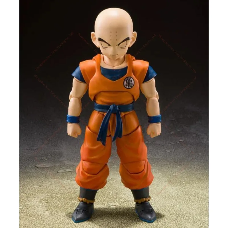 In Stock Original BANDAI S.H. Figuarts Krillin Dragon Ball Z Krillin Earth's Strongest Man Anime Action Figure Collection Gift