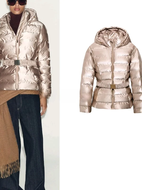 

Зимнее женское пальто Thiened Long Sve с капюшоном и воротником-стойкой, ветрозащитное пальто, цветное пальто на молнии из полиэстера...