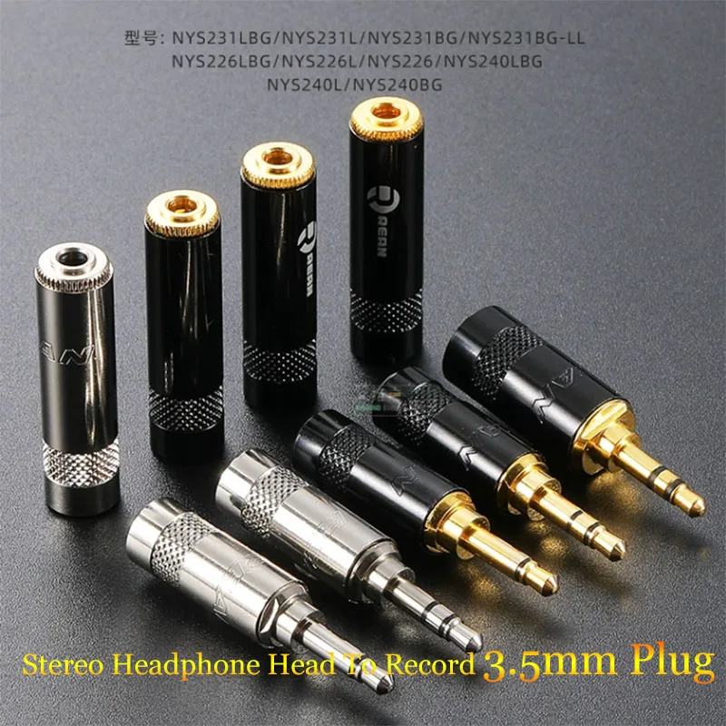 

NEUTRIK 3.5mm Jack 1/8" Stereo Headphone Plug Male Female Pair Recording Line Plug Gold Plated 2 3 Core Repair Welding 240