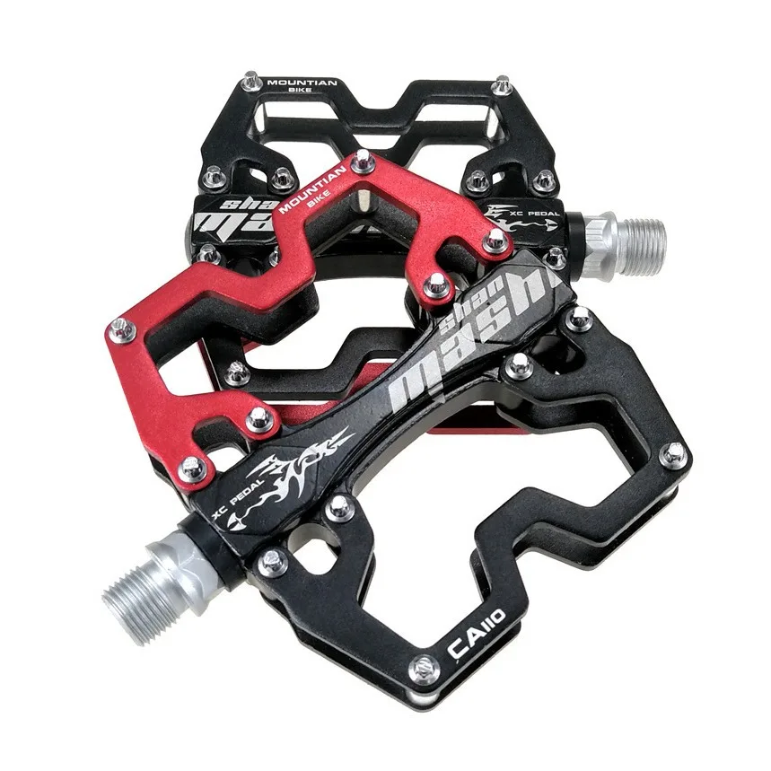 Mountain Bike Pedals Wide Flat Platform Pedals with Anti Slip Pins Durable Non Slip Bicycle Foot Pedals Cycling Accessories