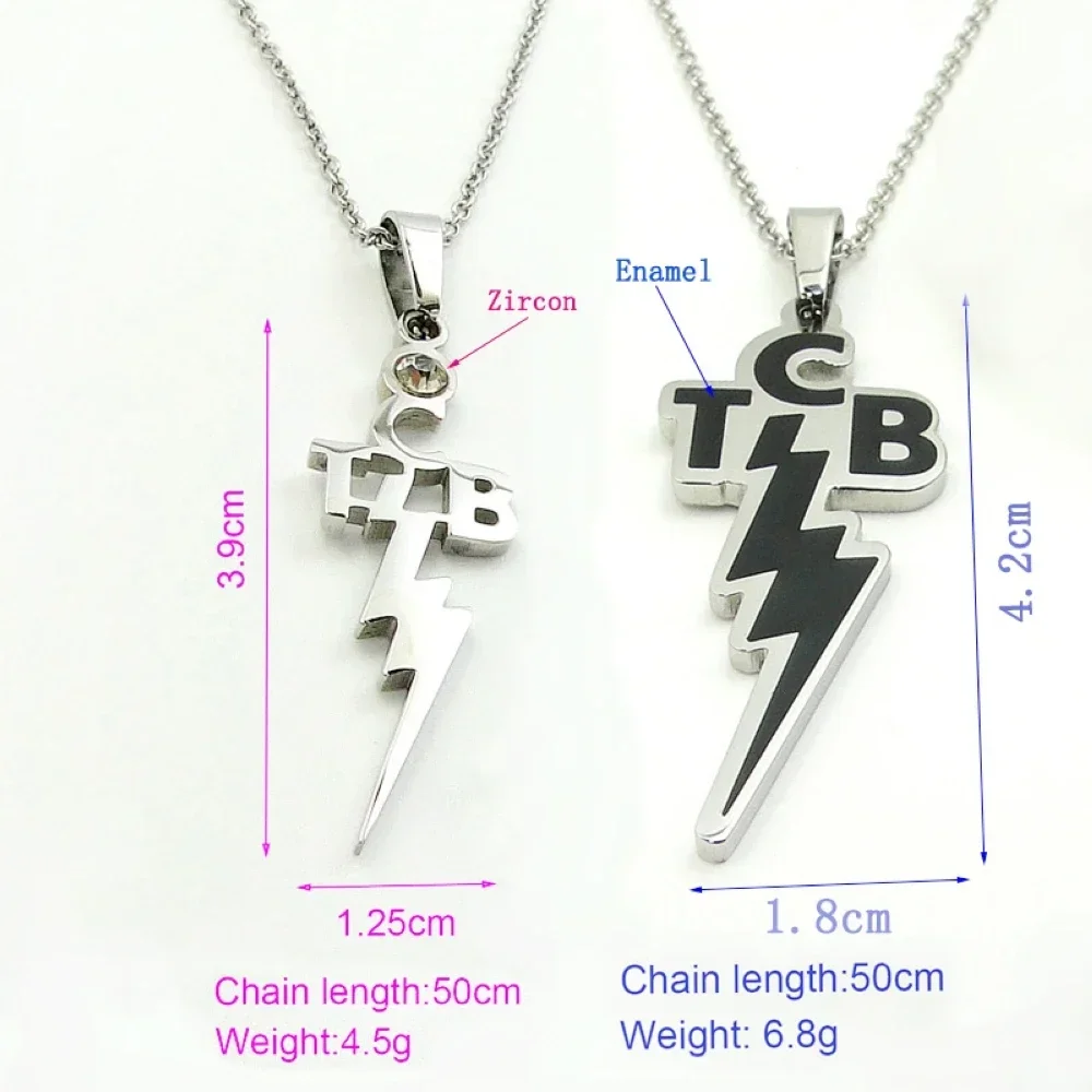 Stainless Steel Letter B Lightning Pendant Necklace Gold Silver Plated Waterproof Gift Jewelry Drop Shipping Wholesale