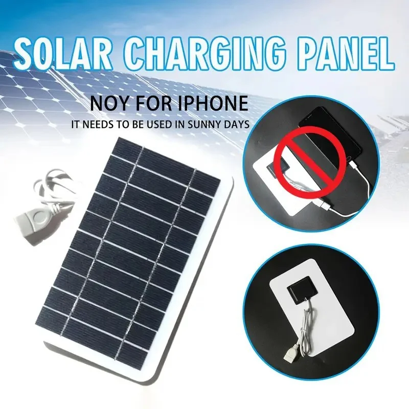 Solar Panel With USB  Outdoor Hiking And Camping Portable Battery Mobile Phone Charging Bank Charging Panel