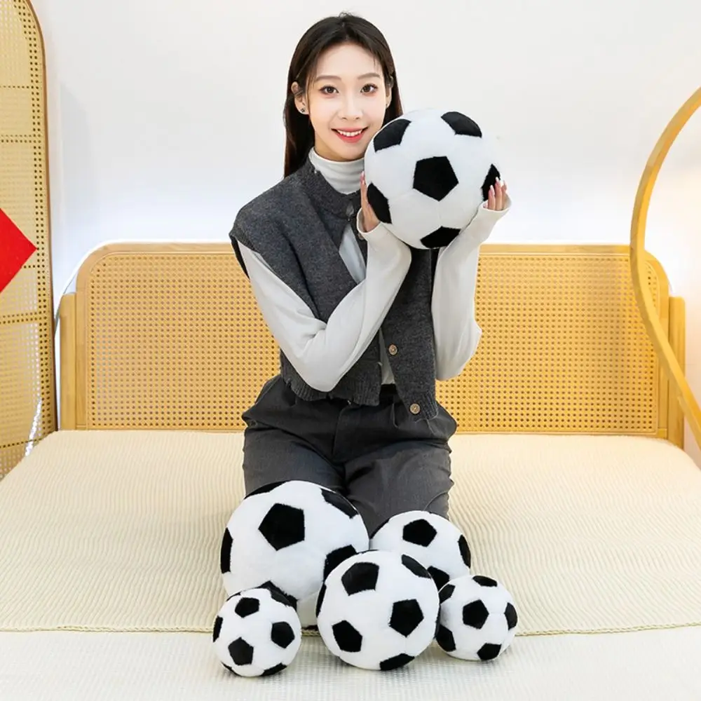 Mascot Ball Ball Shape Round Football Stuffed Soft Football Throw Pillow Ins Funny Football Children