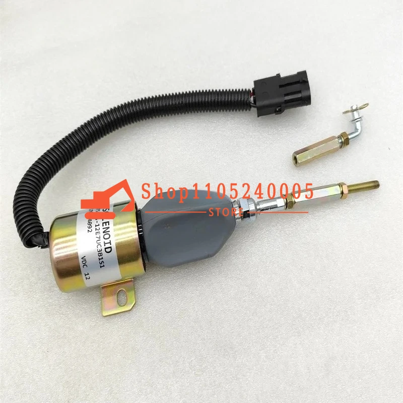 

1751ES-12E7UC3B1S1 Высоконадежные детали дизельного двигателя 1751ES12E7UC3B1S1 Соленоид остановки 12 В для Woodward