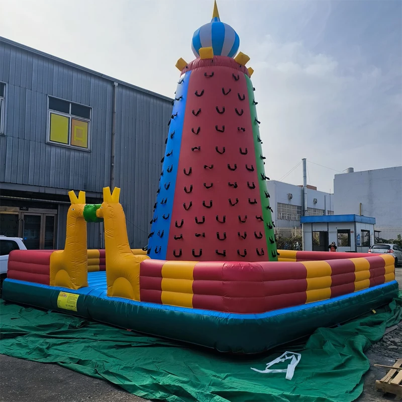 Riesige aufblasbare Kletterwand aufblasbare Sportspiele Klettern Rock maßge schneiderte Outdoor-Spielplatz