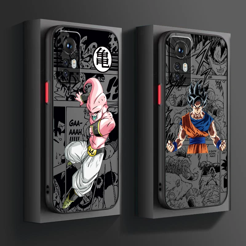 D-Dragon Ball Cartoon Cool Frosted Translucent For Xiaomi Mi 13 12 12T 11T 11 11i 10T 10 9T Pro Lite Ultra 5G Matte Phone Case