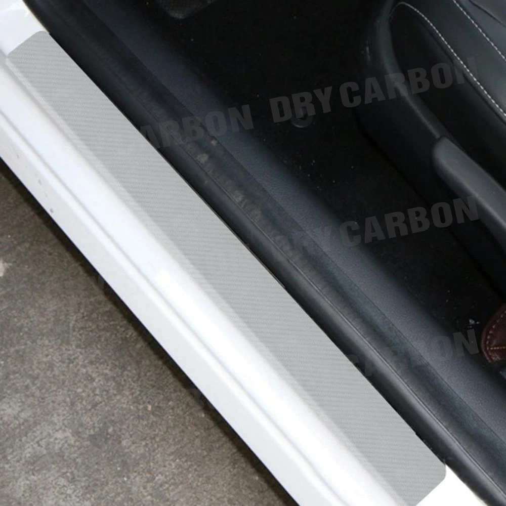 Carbon Fiber Car Sticker DIY Paste Protector Strip Auto Door Sill Side Mirror Anti Scratch Tape Waterproof Protection Film