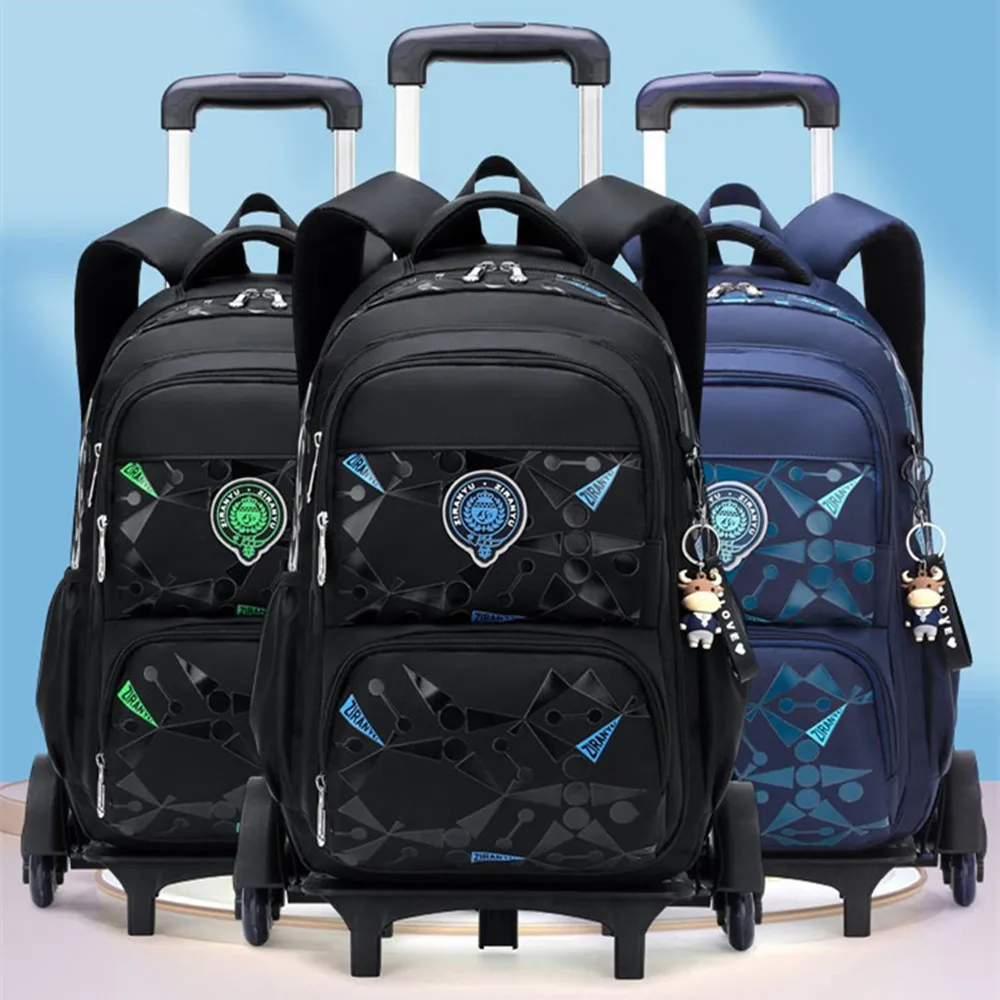 Laptop PC Mochila Schoolbag 3-6 Grade Boy Girls School Bag Em Alunos Trolley Caso Viagem Bagagem Pack Estudante Bolsa Removível