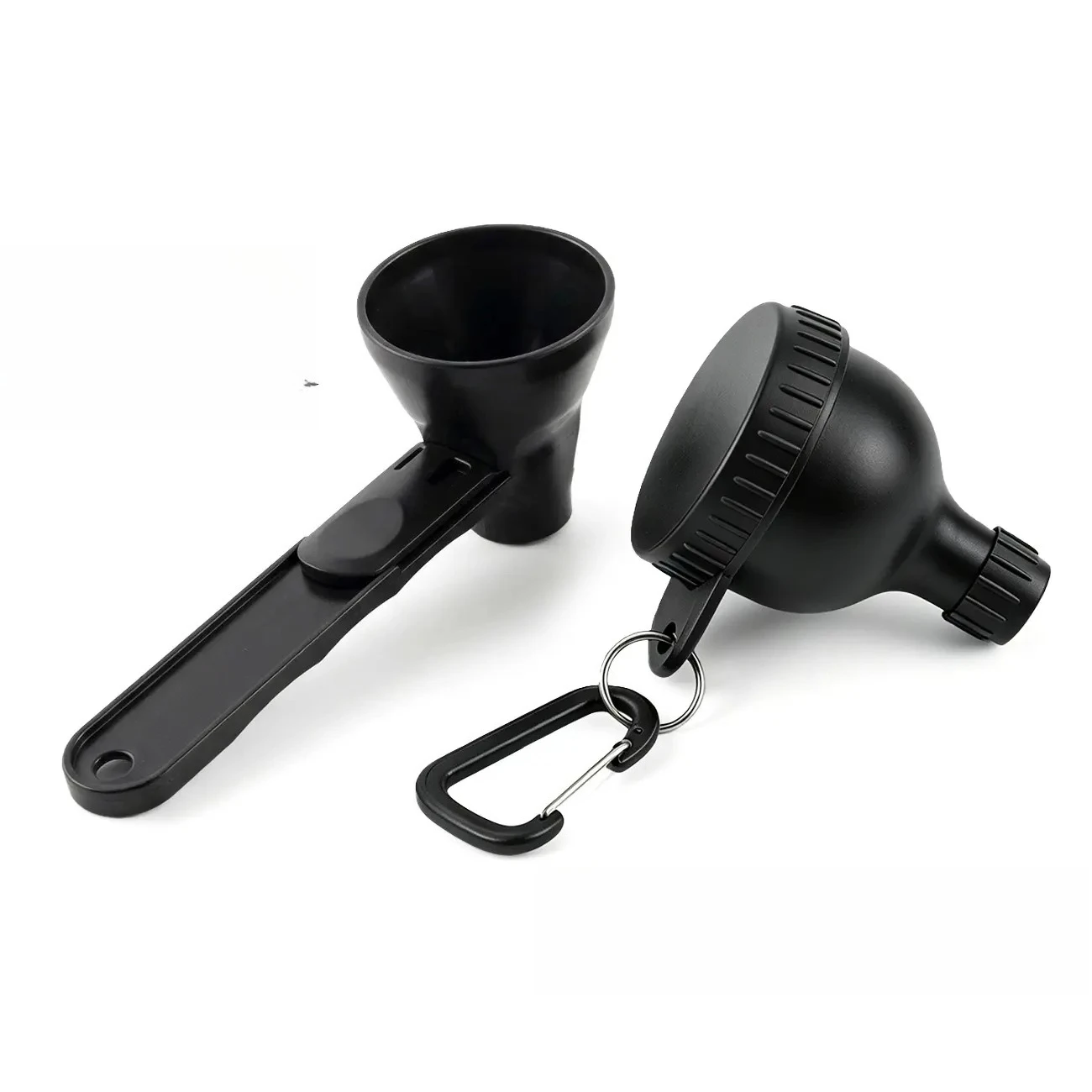Detachable Sliding Scoop Mini Portable Funnel Container Food Grade BPA-Free Plastic Powder Dispenser Multi-use Storage Gadget for Protein Powder, Creatine, Preworkout Supplement, Coffee and Cocoa Powder for Fitness Travel and Daily Kitchen Beverage Making