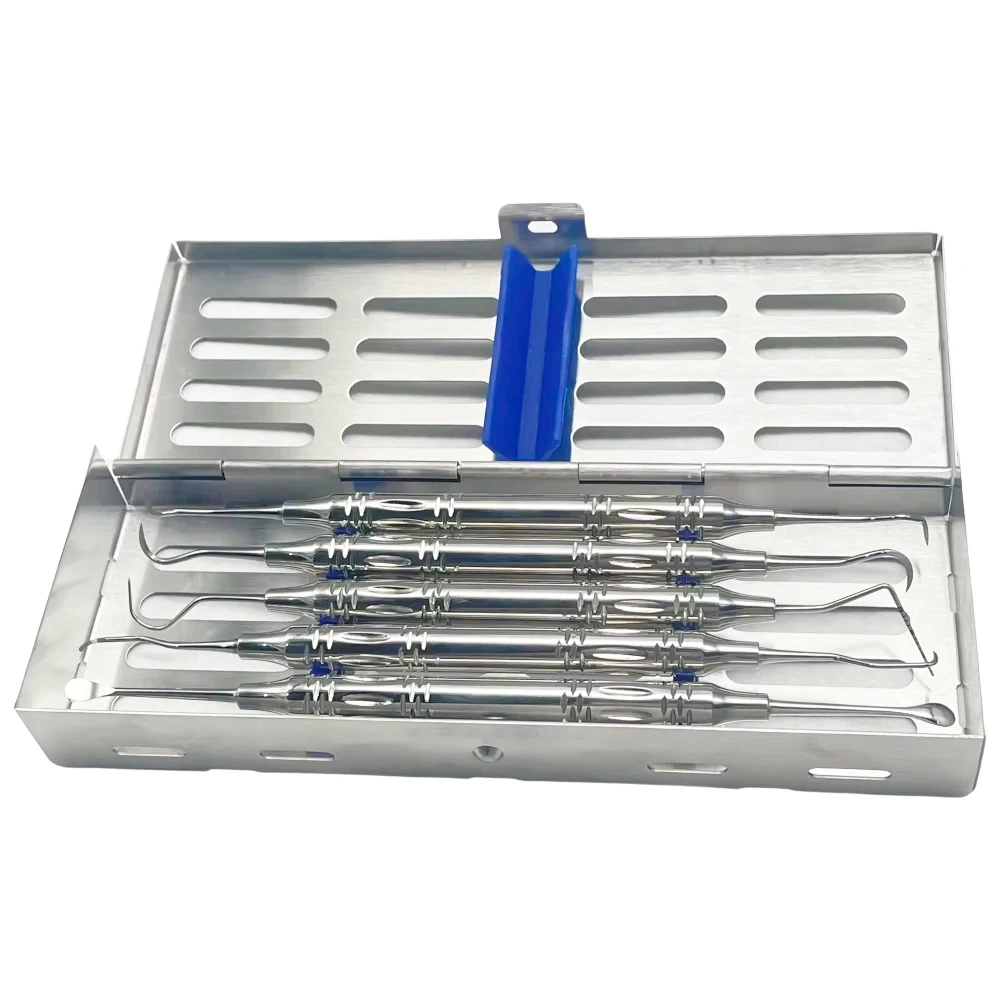 5-in-1 Professionelles Zahnpflege-Set für Hunde & Katzen - Edelstahl-Zahnsteinentferner, Sonde mit Sterilisationsbehälter – Detail 6