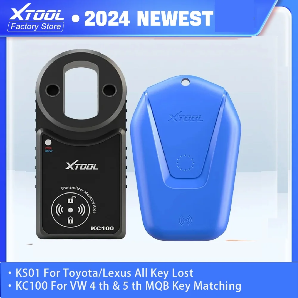 

XTOOL KC100 & KS01 Auto Key Programmer All Key Lost For Toyota / For Lexus Key Programing Tool Work With X100PAD3 IK618 X100MAX