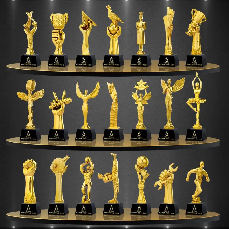 Customized Creative Electroplated Resin Trophy, Crystal Base , Dance , Music , Sports, Competition Awards, Home Decorations, 1Pc