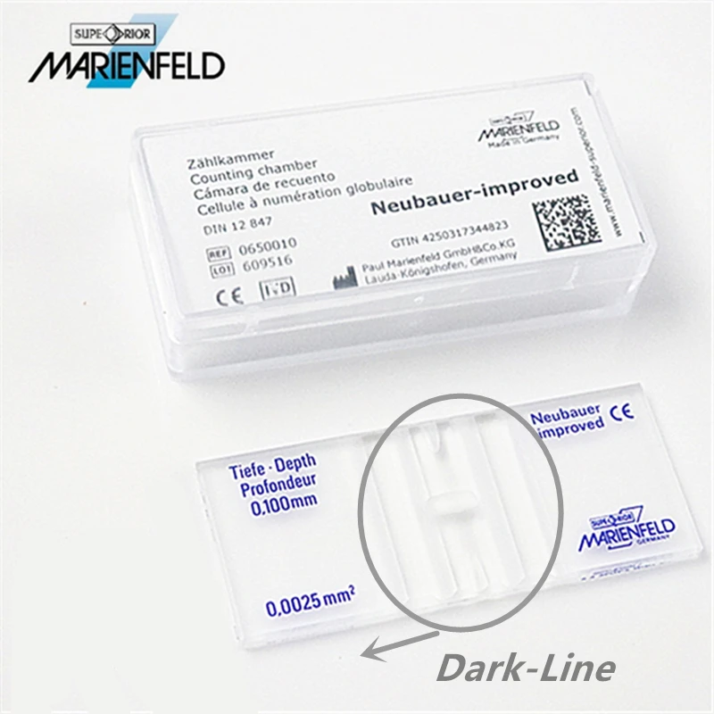 Marienfeld Blood Counting Board, Medical Laboratory Cell Calculation, Analysis of Red and White Blood Cells and Platelets