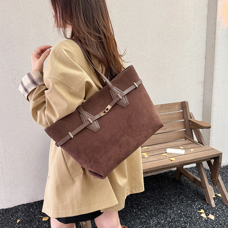 سعة كبيرة جودة فو الجلد المدبوغ حقيبة كتف الصلبة الخصر حقيبة يد عادية رائجة البيع حقائب للنساء Bolsas Femininas #4