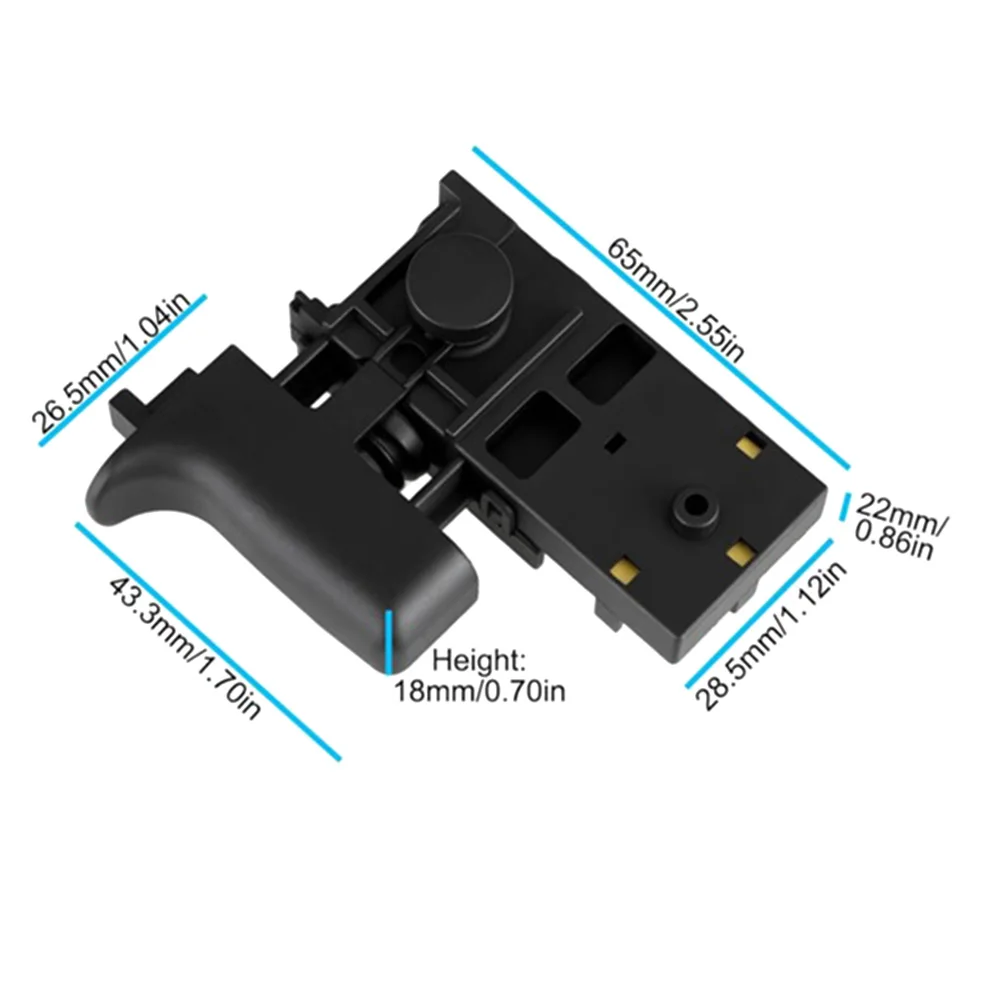 

Выключатель для ремонта электроинструмента, для перфоратора, черный, как на фото, тип А без подсветки, тип Б с подсветкой, пластиковый, для DS4010
