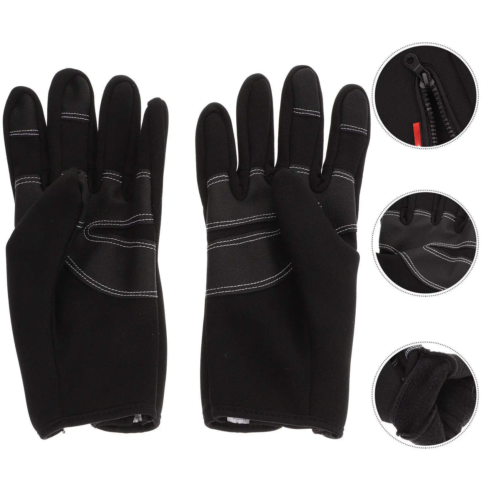 

1 пара ветрозащитных термоперчаток для рыбалки с 2 отрезанными пальцами, нескользящие, теплые, для активного отдыха, езды на велосипеде, пеших прогулок, альпинизма