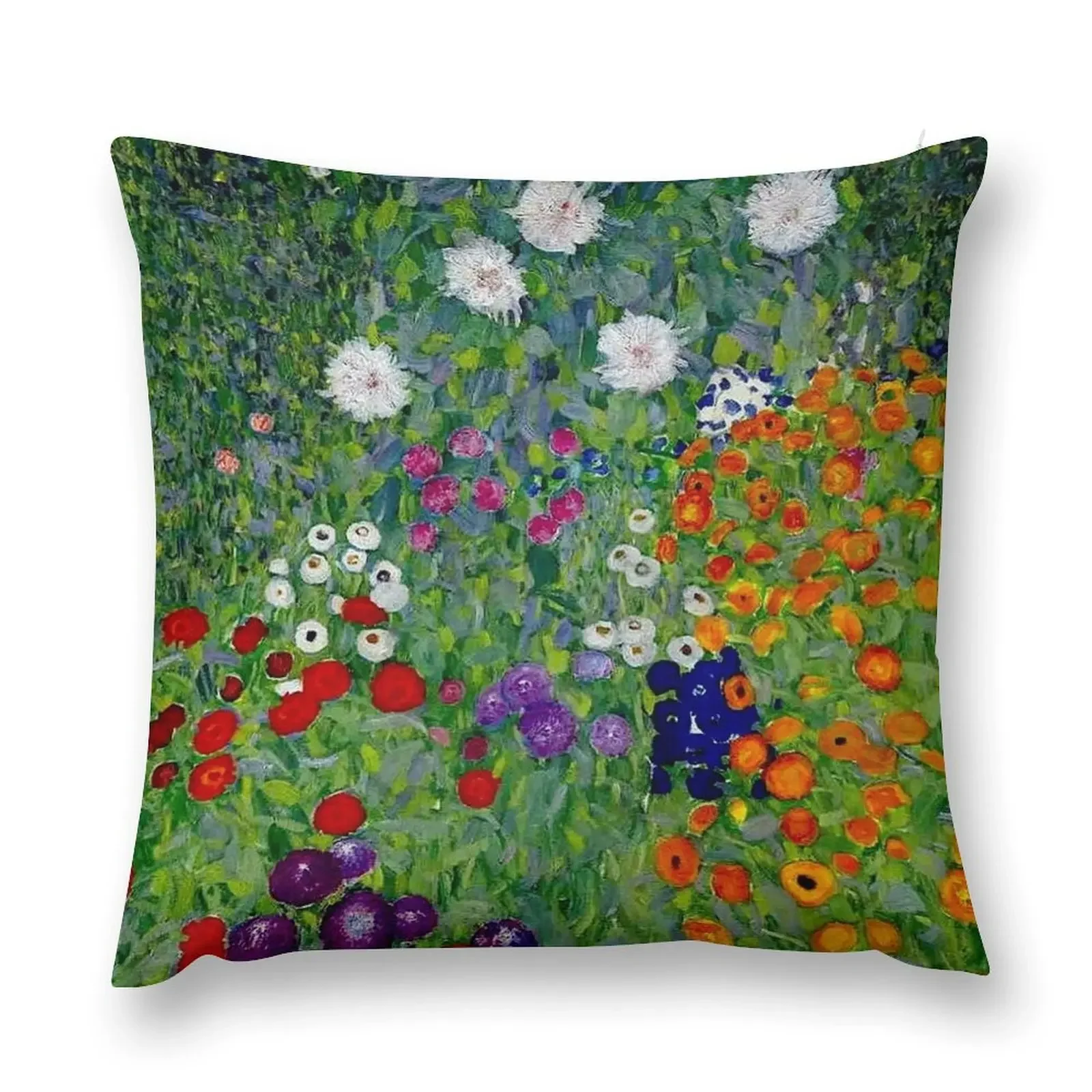 GUSTAV KLIMT : Vintage 1918 Bauerngarten Flower Garden Print Throw Pillow Cushions Christmas Pillow luxury sofa pillows pillow