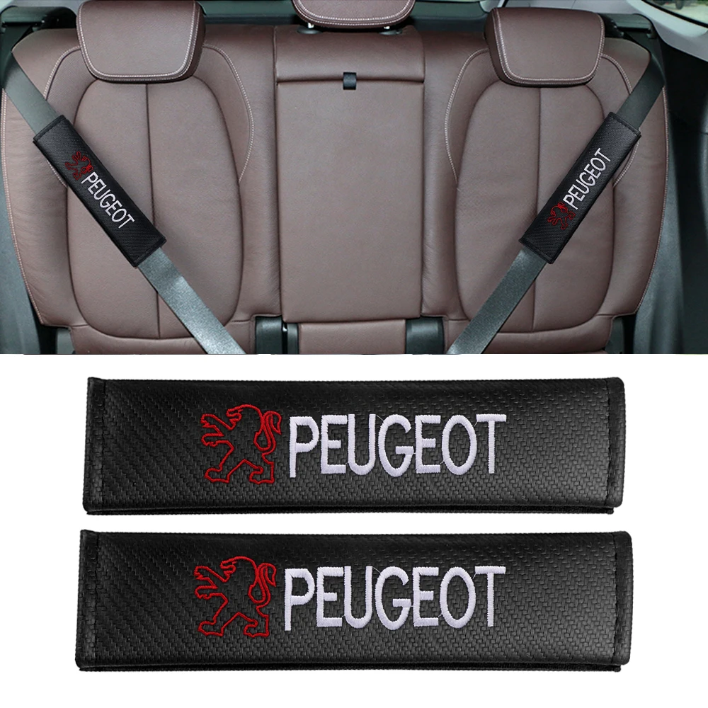 

1/2 шт. ремни безопасности для автомобильных сидений, защитная накладка на плечо для Peugeot 206 307 301 308 3008 207 208 407 408 508 2008 5008 107 205