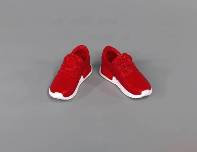 Escala 1/6 feminino preto vermelho e branco esportes lazer sapatos modelos para 12''figuras de ação corpos acessórios diy