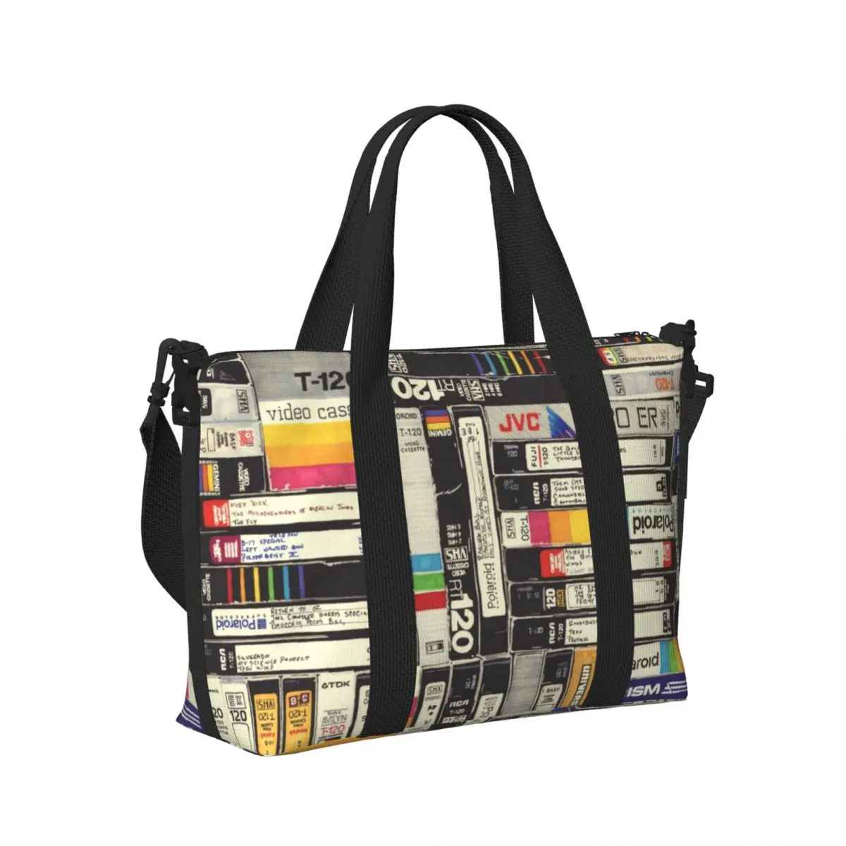 

Пляжная дорожная сумка VHS, большая вместительная сумка для тренажерного зала, йоги, женская дорожная сумка для покупок, дорожная сумка на плечо