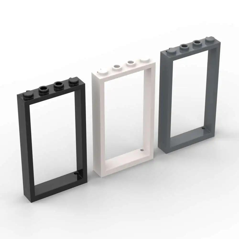 MOC 10 قطعة خياطة 60596 مع 2 ثقوب الطوب إطار الباب 1x4x6 بنة الجسيمات المرح العامة لتقوم بها بنفسك لعبة خاصة الأطفال هدية