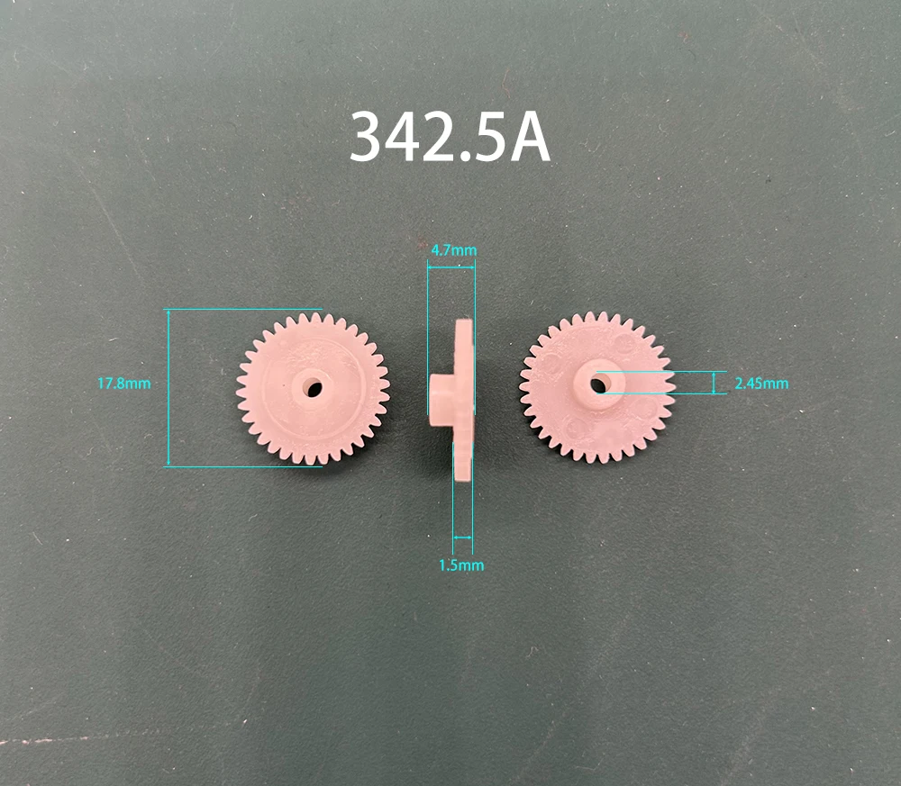 342.5A Gear Parts Modulus 0.5 34 Tooth 18mm Diameter Plastic Gear Wheel Toy Accessories 10pcs/lot