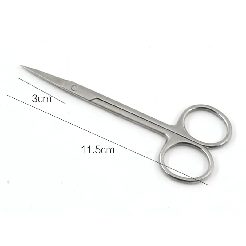 Ophthalmic Surgery Scissors Tungsten Carbon Steel Porcelain PFM Black Handle Shear Eye Scissors