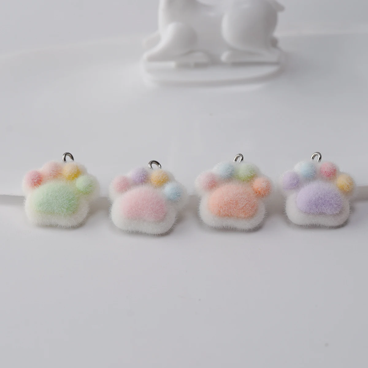 20pcs Cute Cat Dog Claws Charms Cartoon Resin Animal Pendant For Bag Keychain Earring Necklace DIY Crafts Jewelry Make fittings