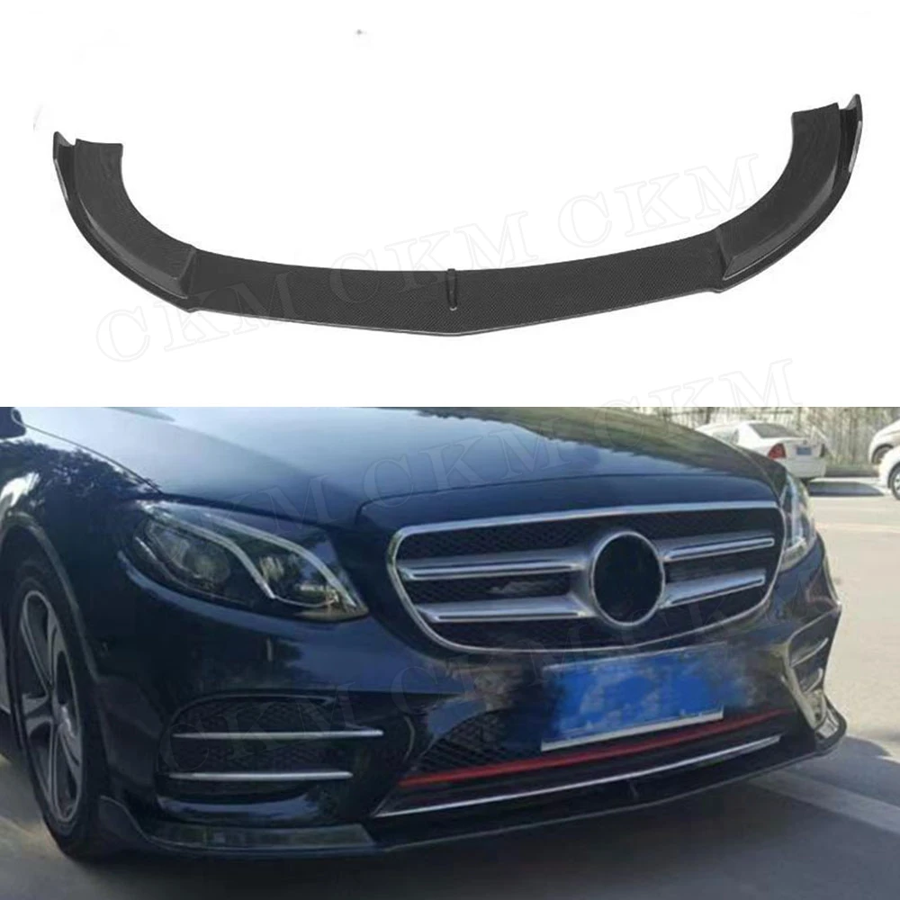 

Carbon Fiber Front Bumper Lip Spoiler Car Styling Accessories For Mercedes Benz E Class W213 E200 E300 Sport 2017 2018 Up