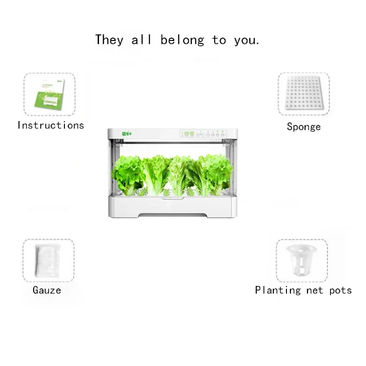 LED Indoor home NFT hydroponic systems grow planter box