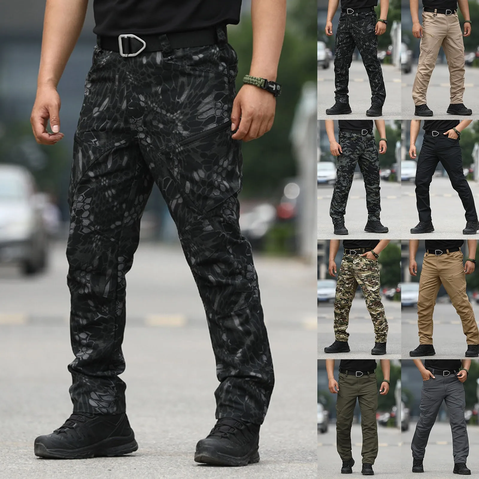 Mens Pants 42x34 Pleated Mens Pants 13 House Male Cargo Trousers Indoor Boy High Waist Open Back Pocket Jumpsuit Outdoor Foam